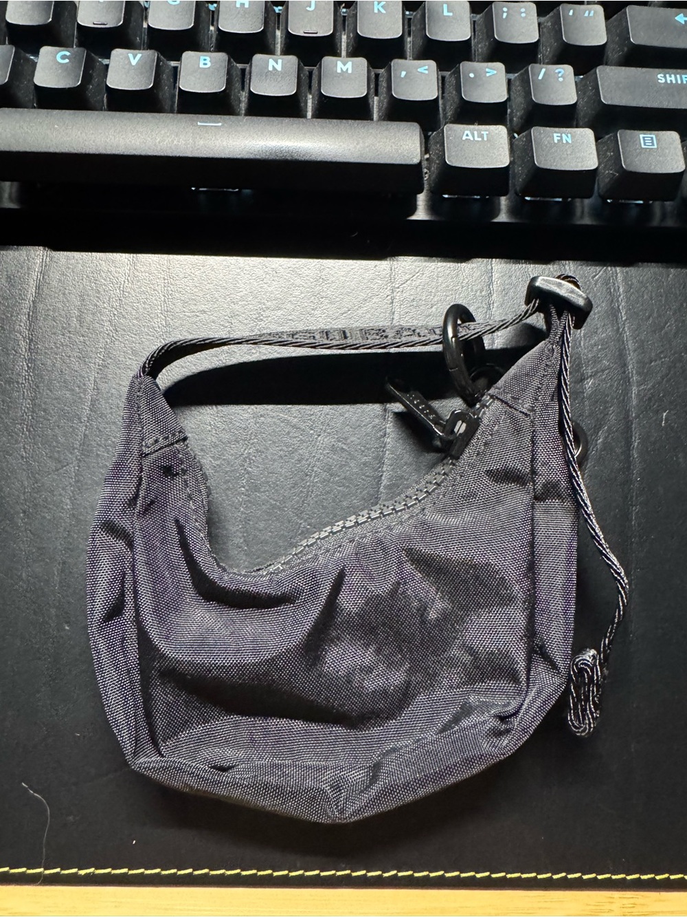 Baggu Crescent Bag Charm in black